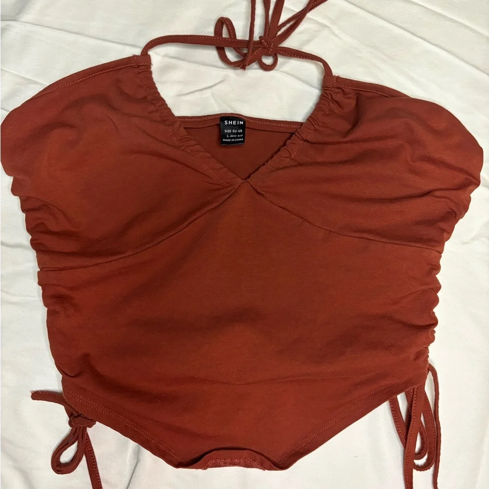 Rust Halter Top - Picture 2 of 3